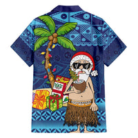 The Funny Santa Wears Sulu Christmas Hawaiian Shirt Fijian Christmas Palm Tree With Masi Art Tattoo LT03 - Polynesian Pride