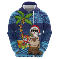 The Funny Santa Wears Sulu Christmas Hoodie Fijian Christmas Palm Tree With Masi Art Tattoo LT03 - Polynesian Pride