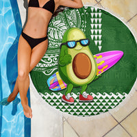 Hawaii Beach Blanket Aloha Funny Avocado Mix Kakau Hawaiian Tribal LT03 - Polynesian Pride