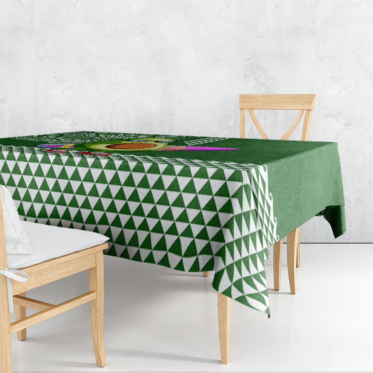 Hawaii Tablecloth Aloha Funny Avocado Mix Kakau Hawaiian Tribal LT03 - Polynesian Pride