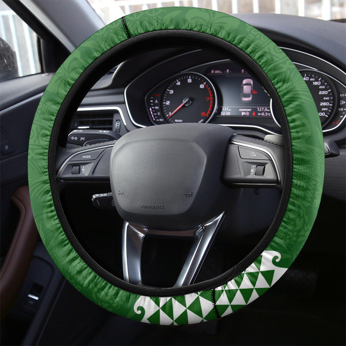Aloha Avocado Funny Fruits Steering Wheel Cover Mix Hawaiian Kakau Tribal LT03 - Polynesian Pride