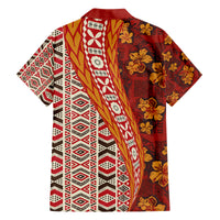 Hawaii Native Tapa Elements and Hibiscus Flowers Family Matching Summer Maxi Dress and Hawaiian Shirt LT03 - Polynesian Pride
