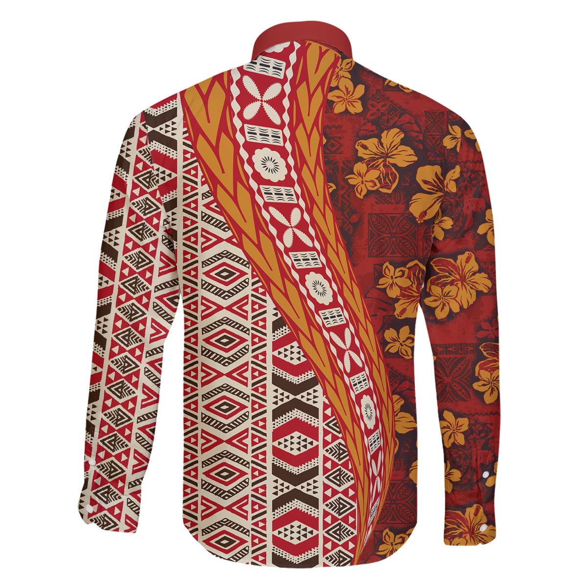 Hawaii Native Tapa Elements and Hibiscus Flowers Family Matching Tank Maxi Dress and Hawaiian Shirt LT03 - Polynesian Pride