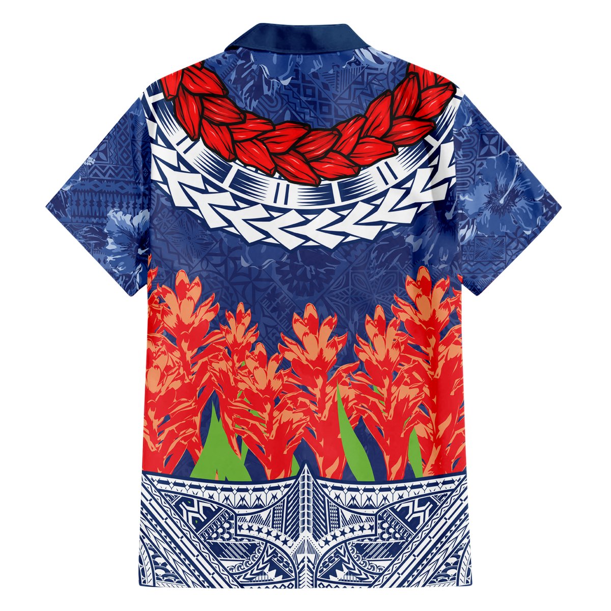 Samoan Tapa Hawaiian Shirt Ula Fala and Teuila Flower LT03 - Polynesian Pride