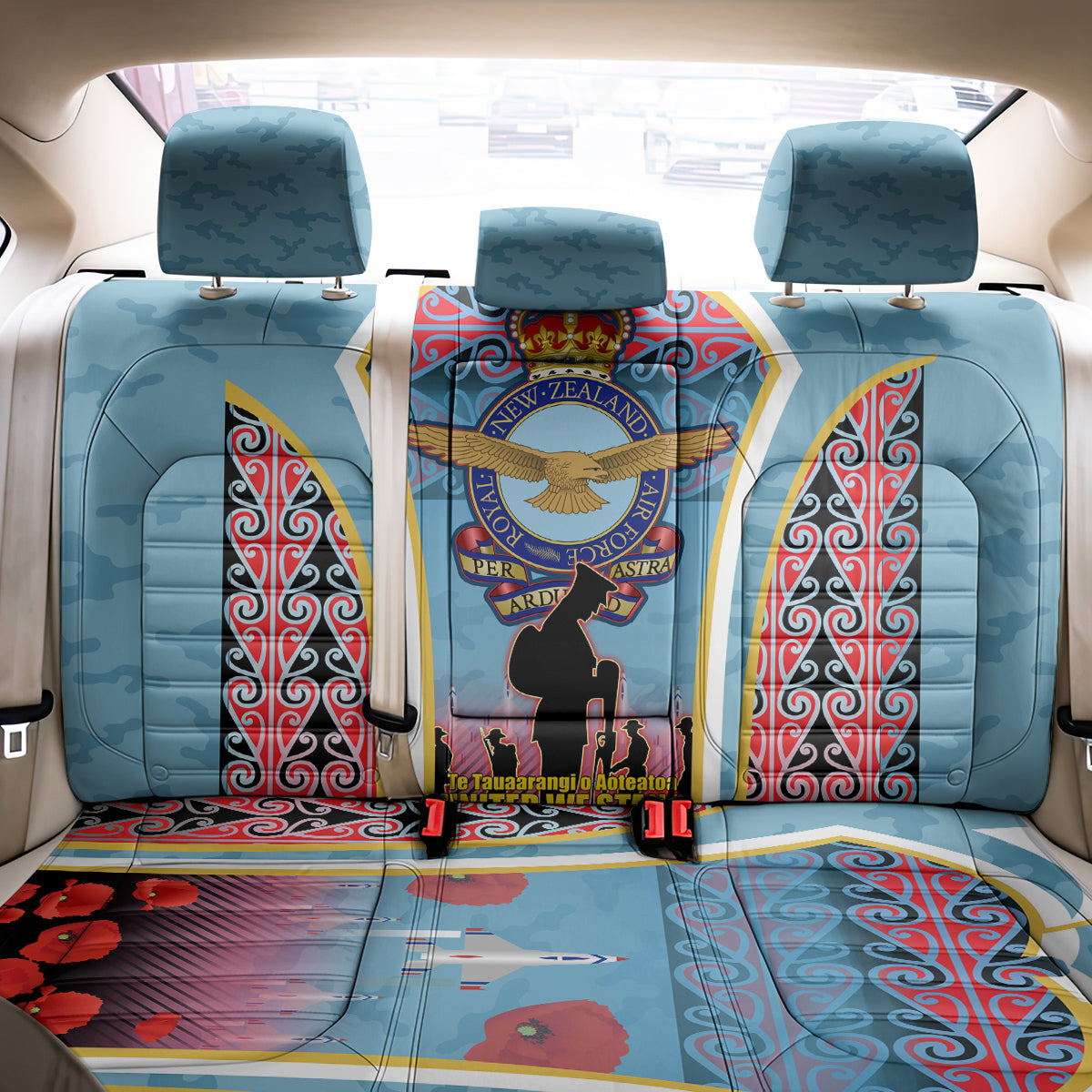 Royal New Zealand Air Force ANZAC Day Back Car Seat Cover Te Tauaarangi o Aotearoa LT03 - Polynesian Pride