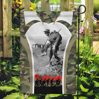 New Zealand and Australia ANZAC Day Garden Flag Koala and Kiwi Bird Soldier Gallipoli Camouflage Style LT03 Garden Flag Green - Polynesian Pride