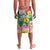 Hawaii Aloha Tropical Leaves and Flower Lavalava with Polynesian Art Tattoo Rainbow Color - Polynesian Pride