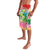 Hawaii Aloha Tropical Leaves and Flower Lavalava with Polynesian Art Tattoo Rainbow Color - Polynesian Pride