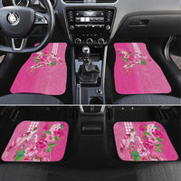 Hawaii Aloha Turtle Hibiscus and Leaves Car Mats with Polynesian and Kakau Tattoos Rose Color LT03 Set 4pcs Pink - Polynesian Pride