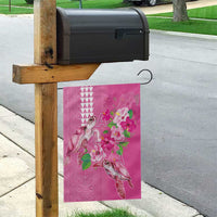 Hawaii Aloha Turtle Hibiscus and Leaves Garden Flag with Polynesian and Kakau Tattoos Rose Color LT03 - Polynesian Pride
