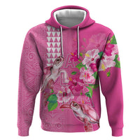 Hawaii Aloha Turtle Hibiscus and Leaves Hoodie with Polynesian and Kakau Tattoos Rose Color LT03 Pullover Hoodie Pink - Polynesian Pride