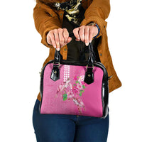 Hawaii Aloha Turtle Hibiscus and Leaves Shoulder Handbag with Polynesian and Kakau Tattoos Rose Color LT03 One Size Pink - Polynesian Pride