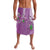 Hawaii Aloha Turtle Hibiscus and Leaves Lavalava with Polynesian and Kakau Tattoos Lilac Color - Polynesian Pride