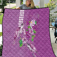 Hawaii Aloha Turtle Hibiscus and Leaves Quilt with Polynesian and Kakau Tattoos Lilac Color LT03 Purple - Polynesian Pride