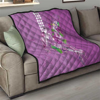 Hawaii Aloha Turtle Hibiscus and Leaves Quilt with Polynesian and Kakau Tattoos Lilac Color LT03 - Polynesian Pride