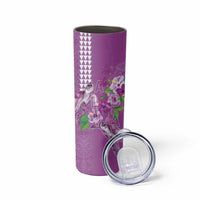 Hawaii Aloha Turtle Hibiscus and Leaves Skinny Tumbler with Polynesian and Kakau Tattoos Lilac Color LT03 - Polynesian Pride