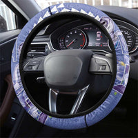 Hawaii Aloha Turtle Hibiscus and Leaves Steering Wheel Cover with Polynesian and Kakau Tattoos Denim Color LT03 - Polynesian Pride