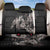 Hawaii Aloha Turtle Hibiscus and Leaves Back Car Seat Cover with Polynesian and Kakau Tattoos Black Color - Polynesian Pride