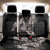 Hawaii Aloha Turtle Hibiscus and Leaves Back Car Seat Cover with Polynesian and Kakau Tattoos Black Color - Polynesian Pride