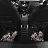 Hawaii Aloha Turtle Hibiscus and Leaves Car Mats with Polynesian and Kakau Tattoos Black Color LT03 Set 2pcs - Back Black - Polynesian Pride