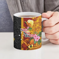 Papua New Guinea Independence Day Ceramic Mug Birds-of-Paradise Melanesian Tattoos Tropical Plants