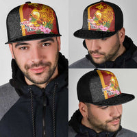 Papua New Guinea Independence Day Mesh Trucker Cap Birds-of-Paradise Melanesian Tattoos Tropical Plants