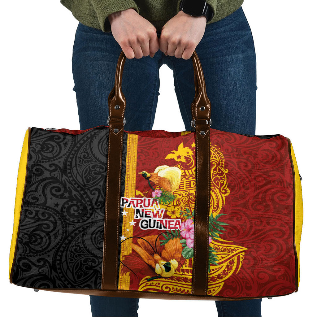 Papua New Guinea Independence Day Travel Bag Birds-of-Paradise Melanesian Tattoos Tropical Plants LT03 Multicolor - Polynesian Pride