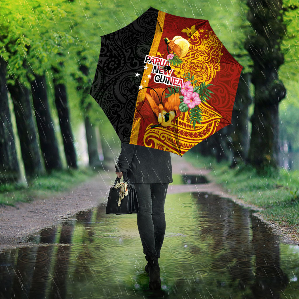 Papua New Guinea Independence Day Umbrella Birds-of-Paradise Melanesian Tattoos Tropical Plants