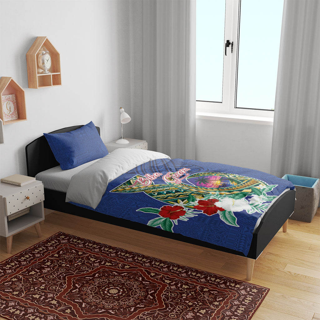 Guam Chamorro Bedding Set Tribal Latte Stone and Seal Artwork Polynesian Patterns