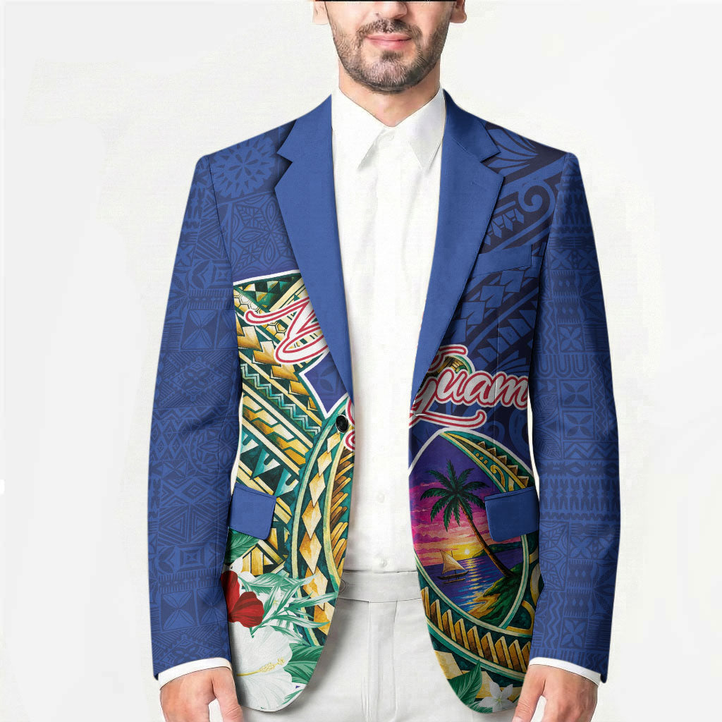 Guam Chamorro Blazer Tribal Latte Stone and Seal Artwork Polynesian Patterns