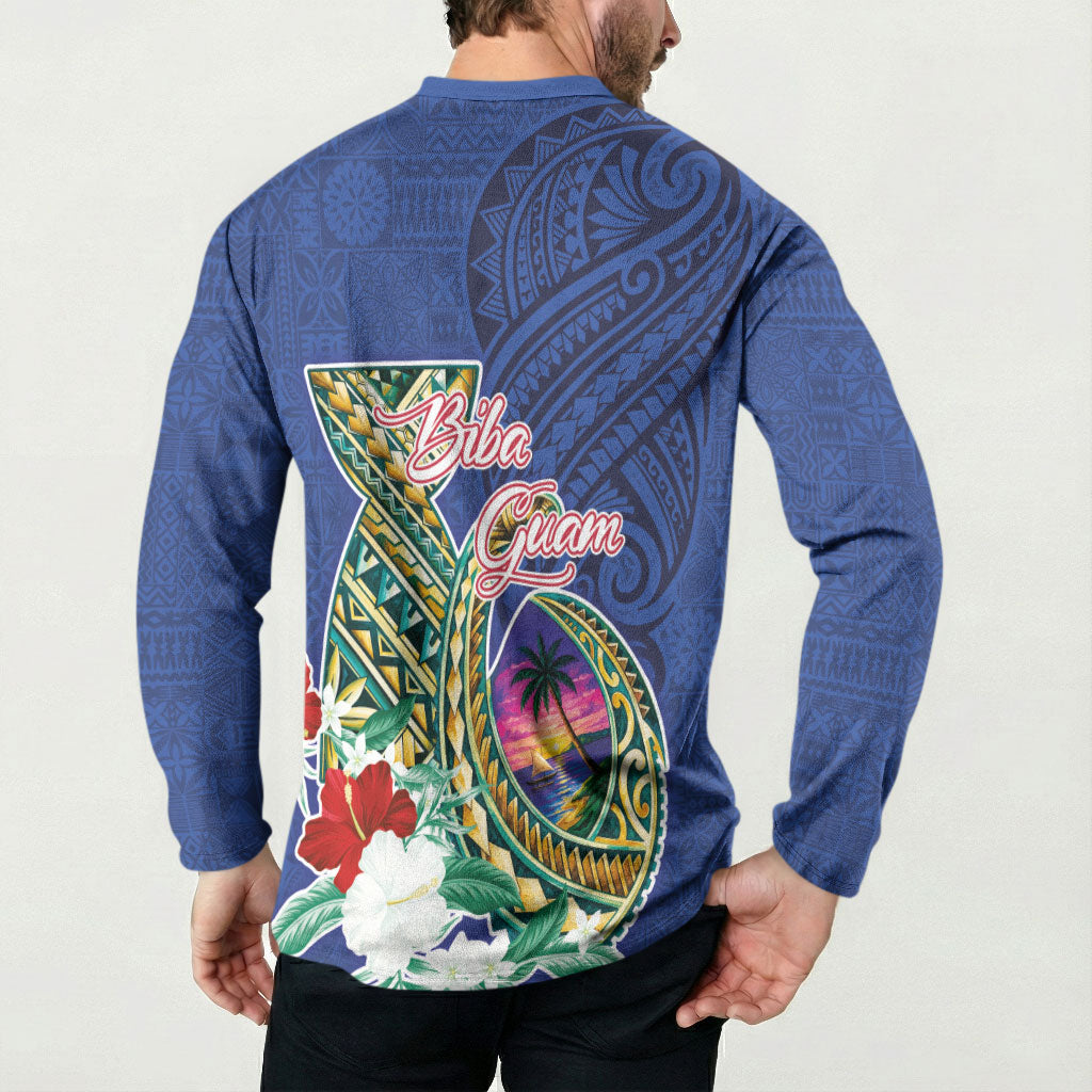 Guam Chamorro Button Sweatshirt Tribal Latte Stone and Seal Artwork Polynesian Patterns