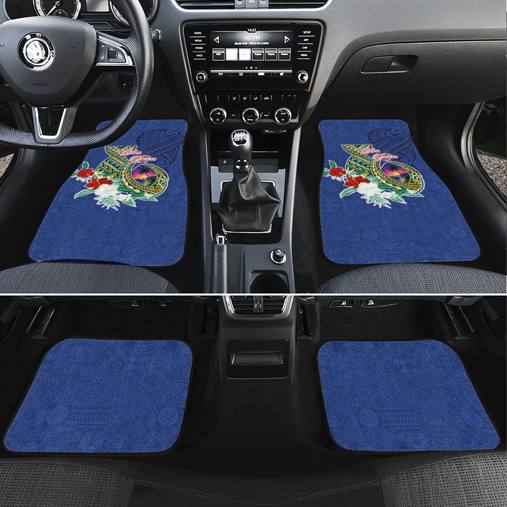 Guam Chamorro Car Mats Tribal Latte Stone and Seal Artwork Polynesian Patterns LT03 Set 4pcs Multicolor - Polynesian Pride
