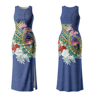 Guam Chamorro Couples Matching Tank Maxi Dress and Long Sleeve Button Shirt Tribal Latte Stone and Seal Artwork Polynesian Patterns