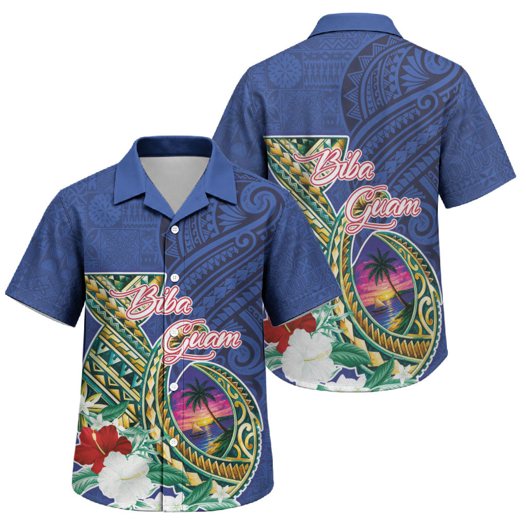 Guam Chamorro Family Matching Tank Maxi Dress and Hawaiian Shirt Tribal Latte Stone and Seal Artwork Polynesian Patterns