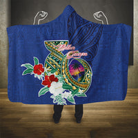 Guam Chamorro Hooded Blanket Tribal Latte Stone and Seal Artwork Polynesian Patterns