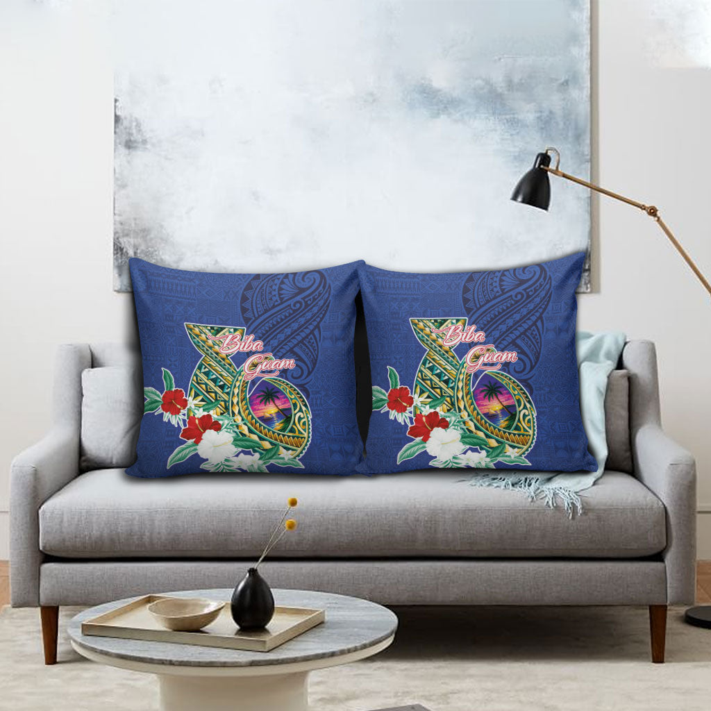 Guam Chamorro Pillow Cover Tribal Latte Stone and Seal Artwork Polynesian Patterns