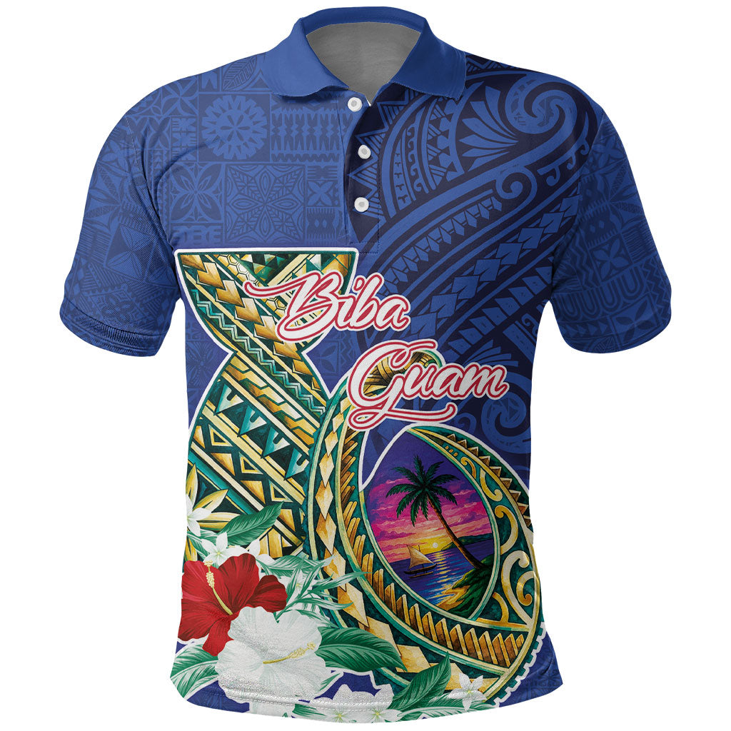 Guam Chamorro Polo Shirt Tribal Latte Stone and Seal Artwork Polynesian Patterns LT03 Multicolor - Polynesian Pride