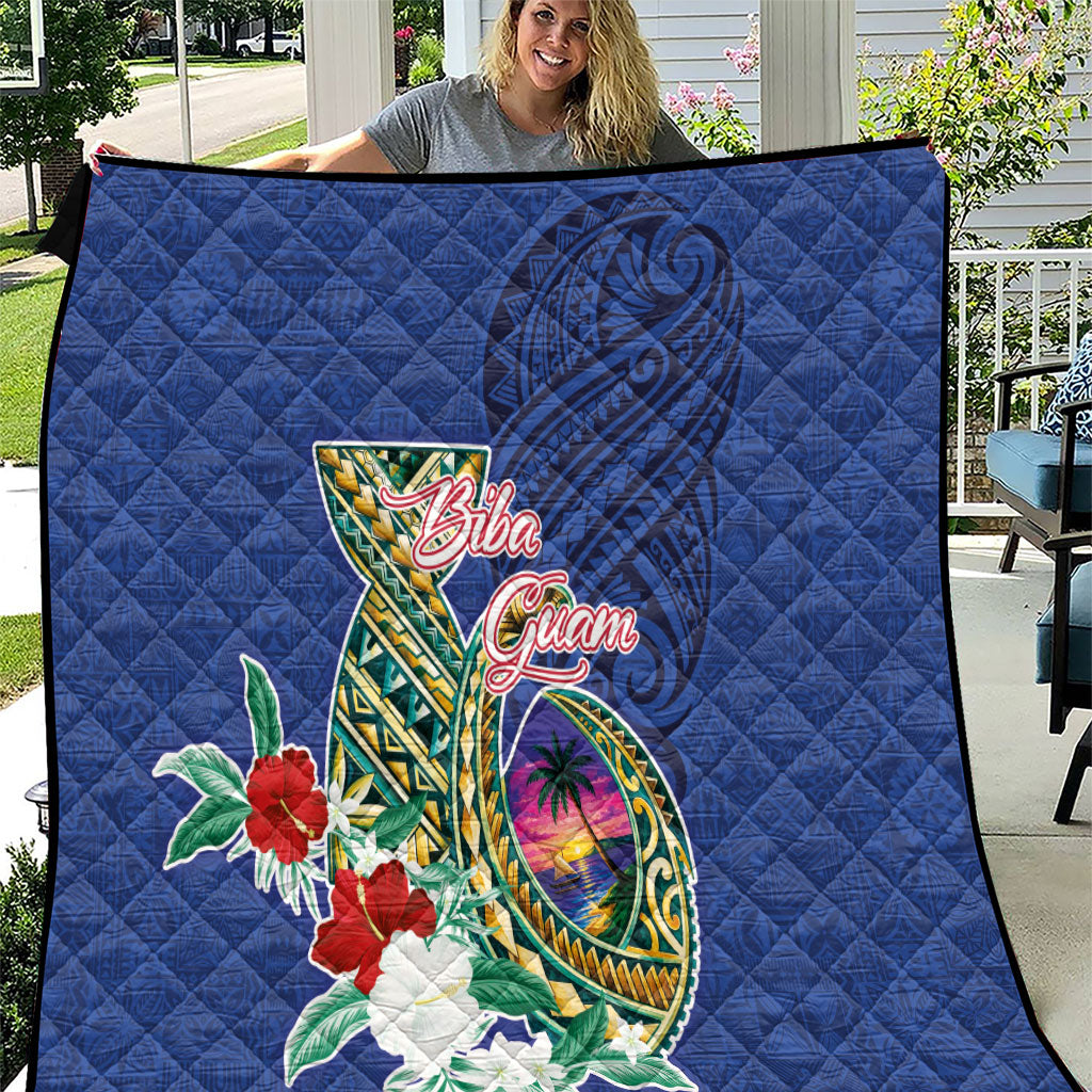 Guam Chamorro Quilt Tribal Latte Stone and Seal Artwork Polynesian Patterns LT03 Multicolor - Polynesian Pride