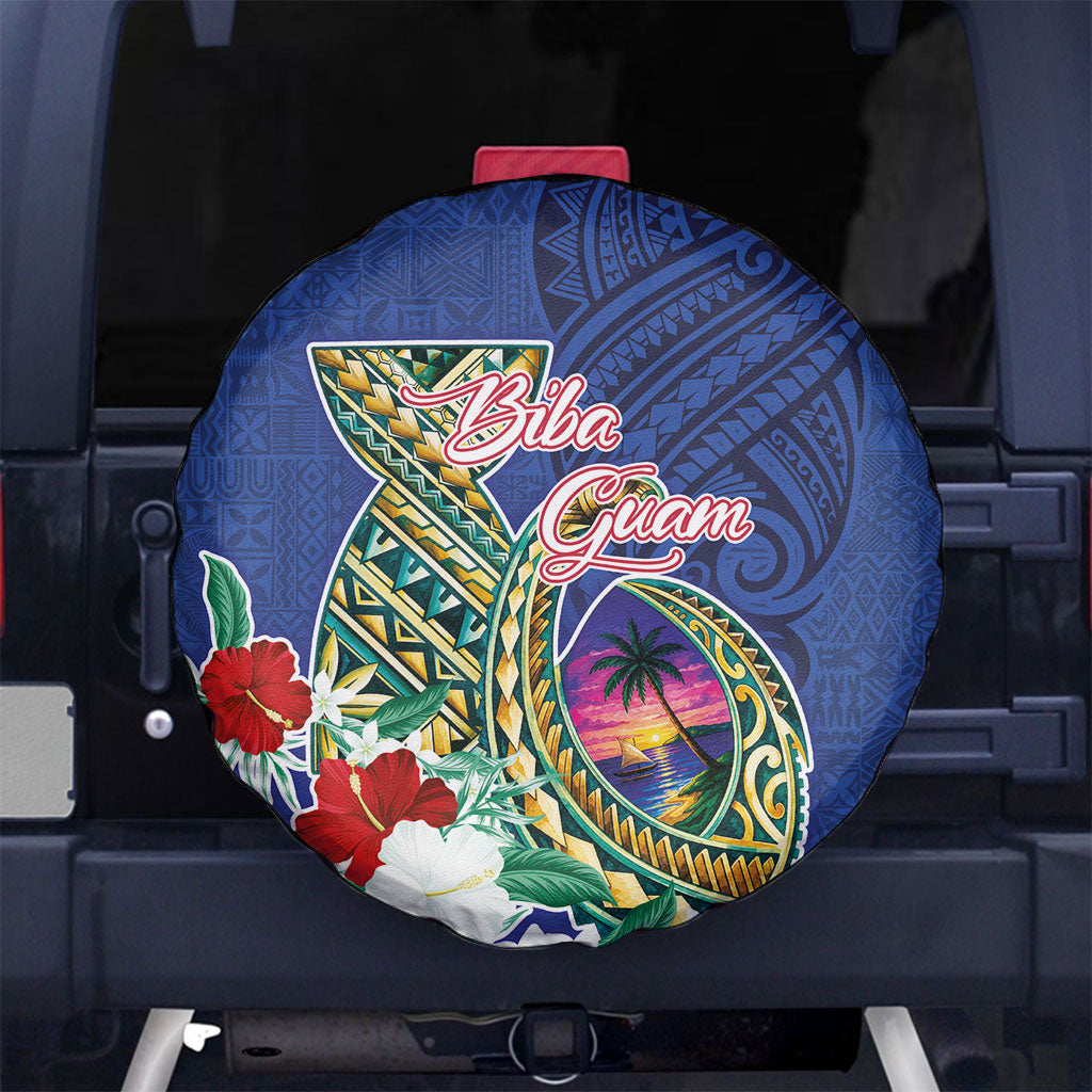 Guam Chamorro Spare Tire Cover Tribal Latte Stone and Seal Artwork Polynesian Patterns LT03 No hole Multicolor - Polynesian Pride