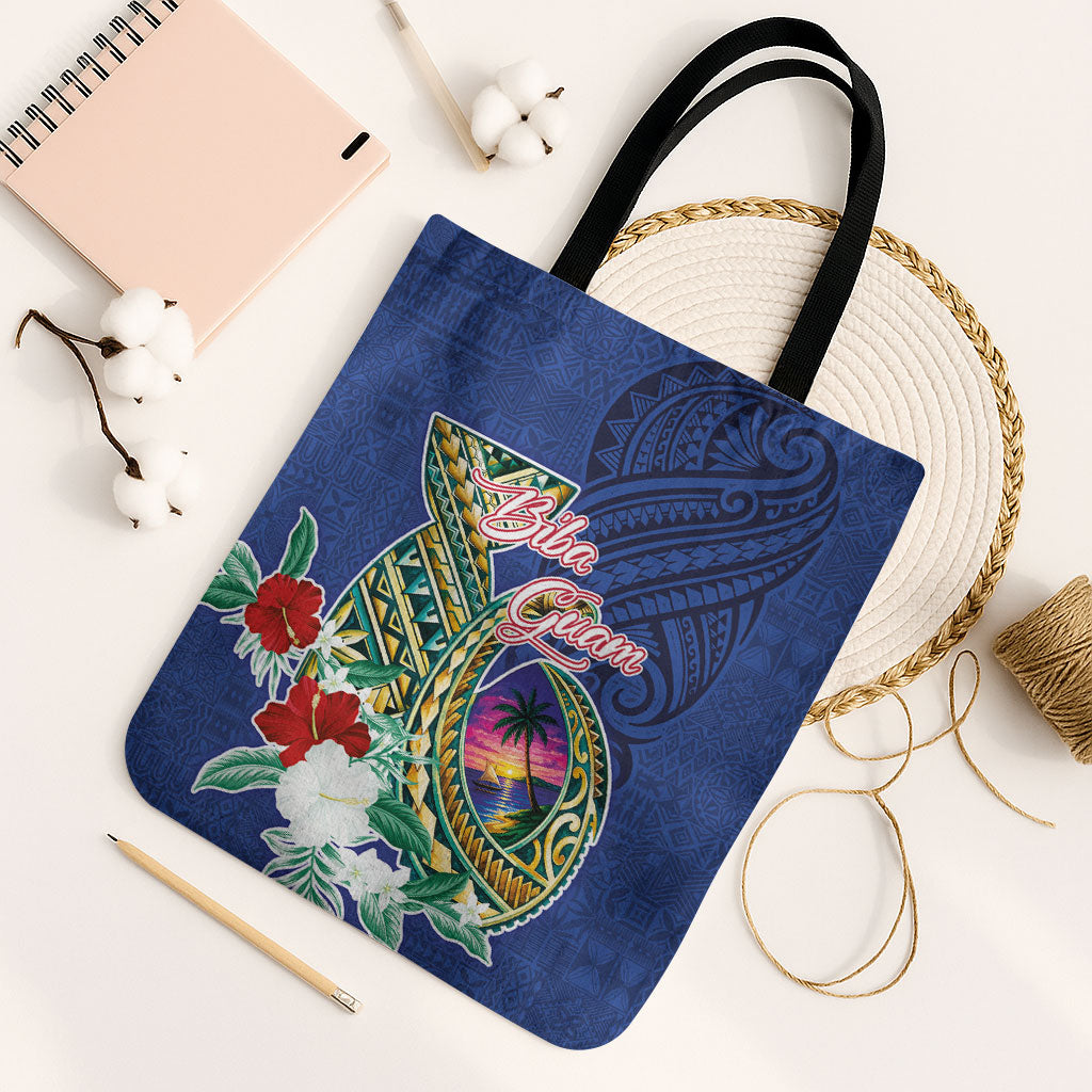 Guam Chamorro Tote Bag Tribal Latte Stone and Seal Artwork Polynesian Patterns LT03 Black Strap One Size Multicolor - Polynesian Pride