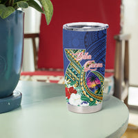 Guam Chamorro Tumbler Cup Tribal Latte Stone and Seal Artwork Polynesian Patterns