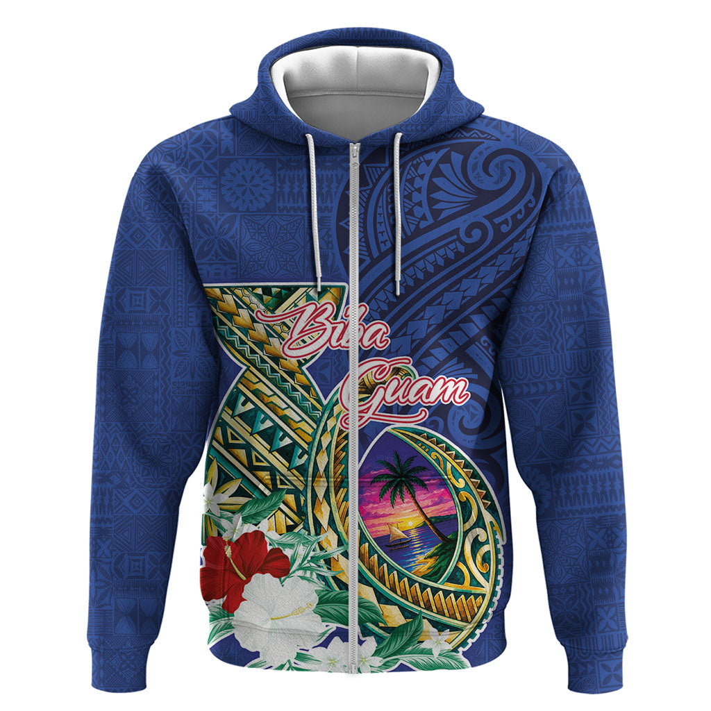 Guam Chamorro Zip Hoodie Tribal Latte Stone and Seal Artwork Polynesian Patterns LT03 Zip Hoodie Multicolor - Polynesian Pride