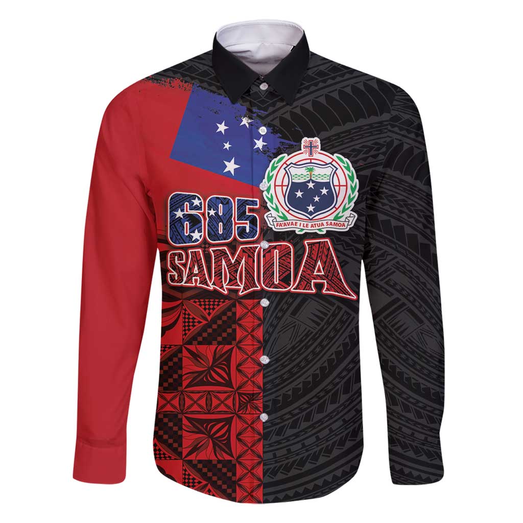 Personalised Samoa 685 Family Matching Mermaid Dress and Hawaiian Shirt Siapo Pattern and Samoa Flag Design