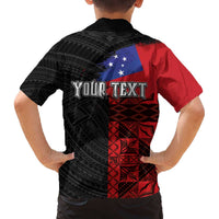 Personalised Samoa 685 Family Matching Puletasi and Hawaiian Shirt Siapo Pattern and Samoa Flag Design