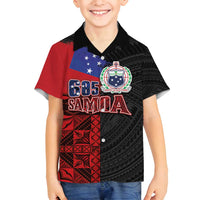 Personalised Samoa 685 Family Matching Tank Maxi Dress and Hawaiian Shirt Siapo Pattern and Samoa Flag Design