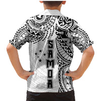 Samoa 685 Art Traditional Tattoo Pattern Family Matching Mermaid Dress and Hawaiian Shirt White Color LT03 - Polynesian Pride