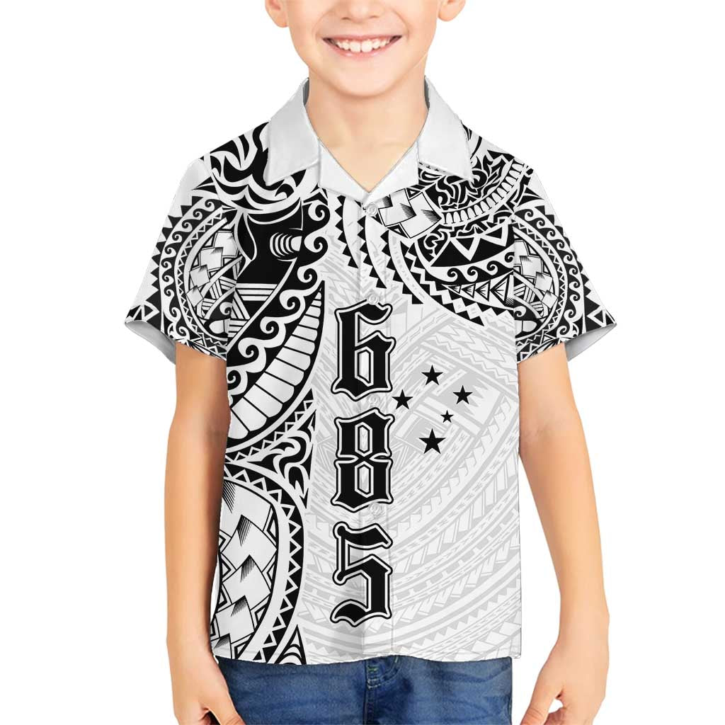 Samoa 685 Art Traditional Tattoo Pattern Family Matching Tank Maxi Dress and Hawaiian Shirt White Color LT03 Son's Shirt White - Polynesian Pride