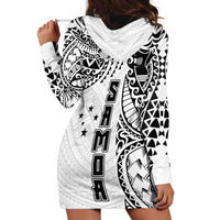 Samoa 685 Art Traditional Tattoo Pattern Hoodie Dress White Color LT03 - Polynesian Pride