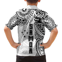 Samoa 685 Art Traditional Tattoo Pattern Kid Hawaiian Shirt White Color