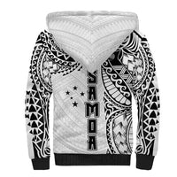 Samoa 685 Art Traditional Tattoo Pattern Sherpa Hoodie White Color LT03 - Polynesian Pride